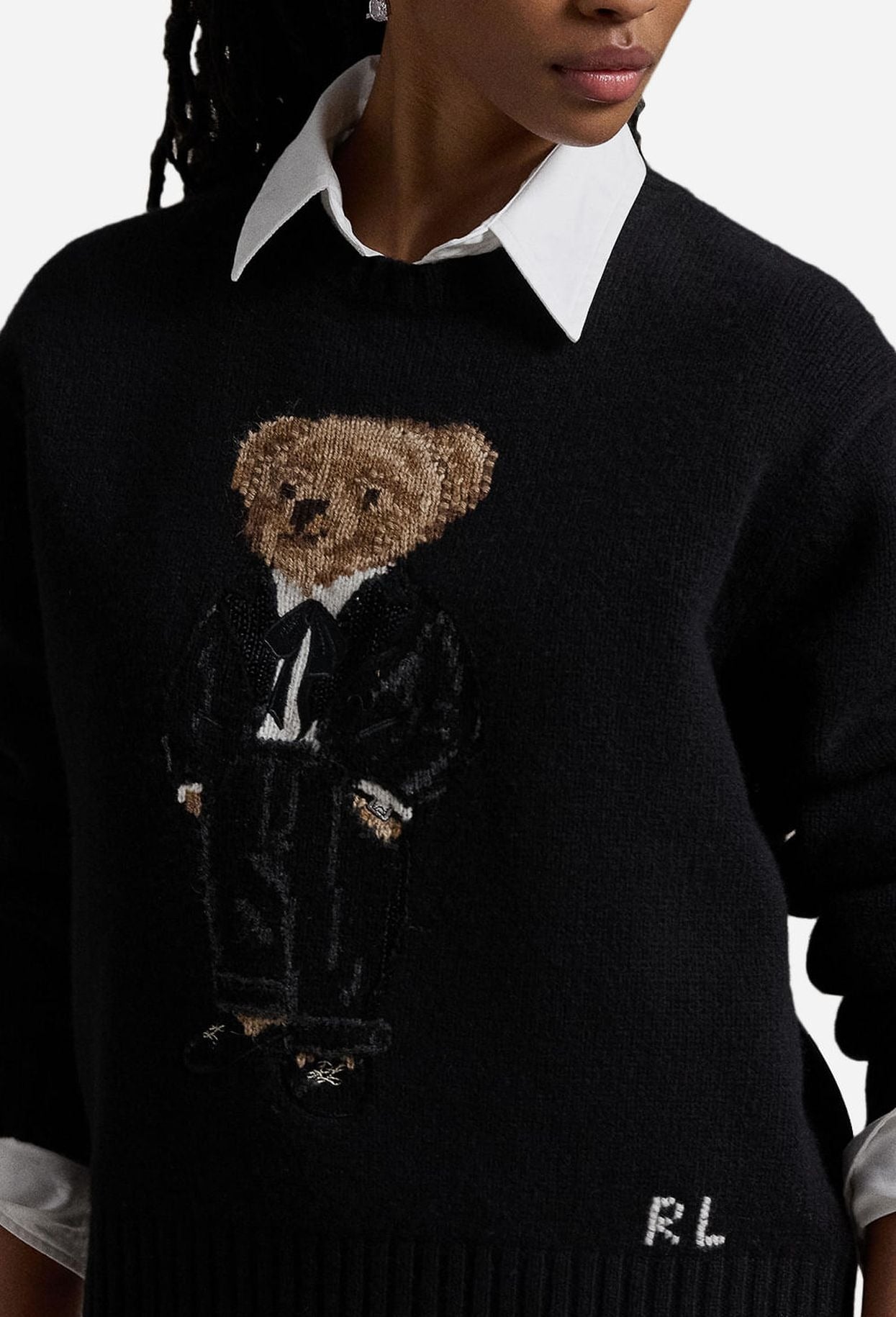 Men's Sweater | Black Polo Bear